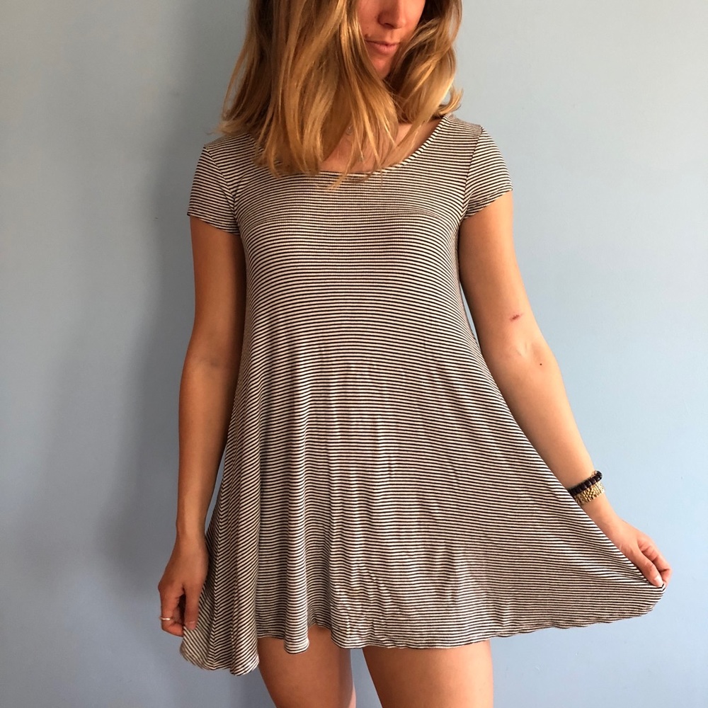 Stripped babydoll dress